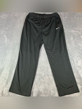 Nike Black Track Pants with White Swoosh Accent-NWT 2XL